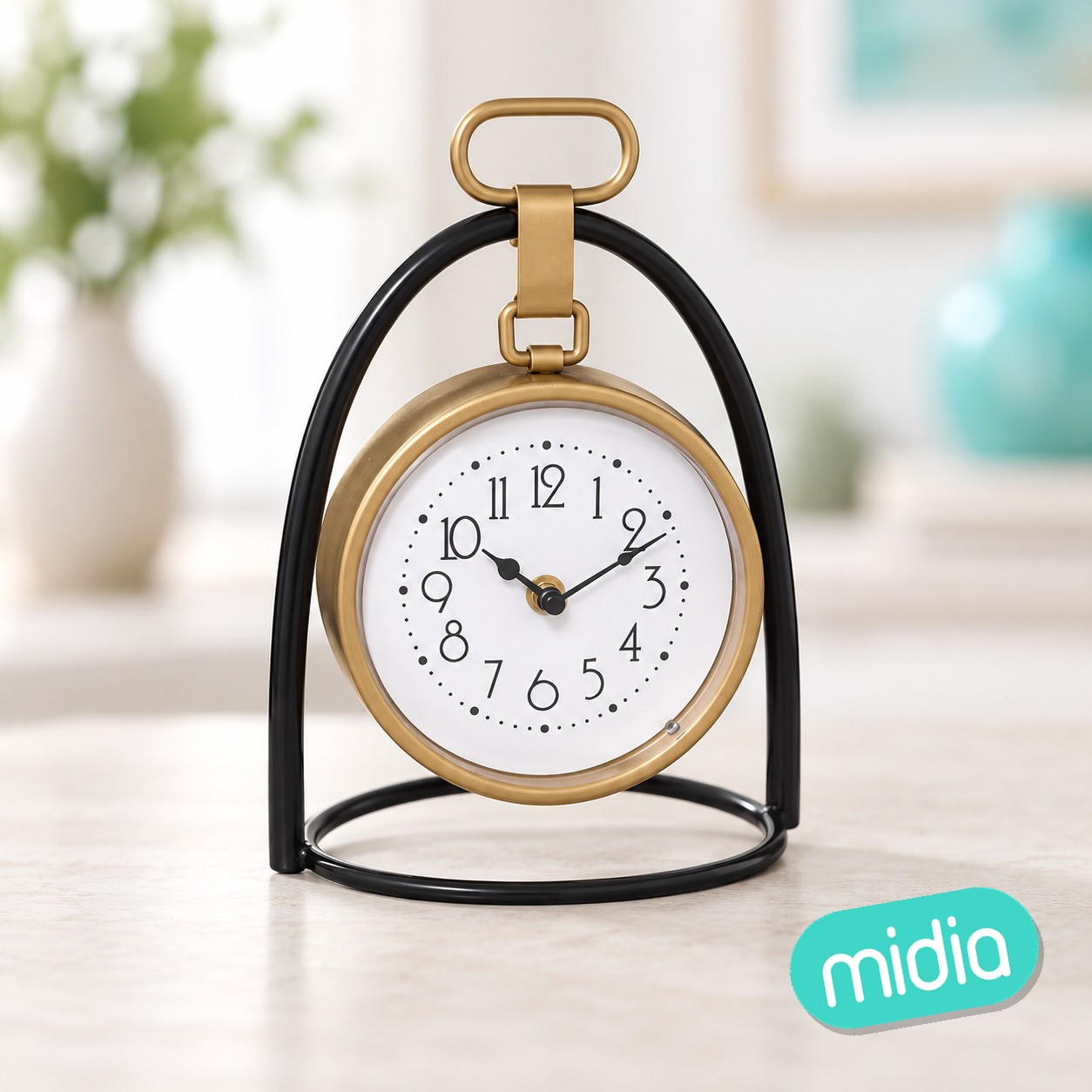 Reloj de sobremesa Max 21 x 27 cm metal