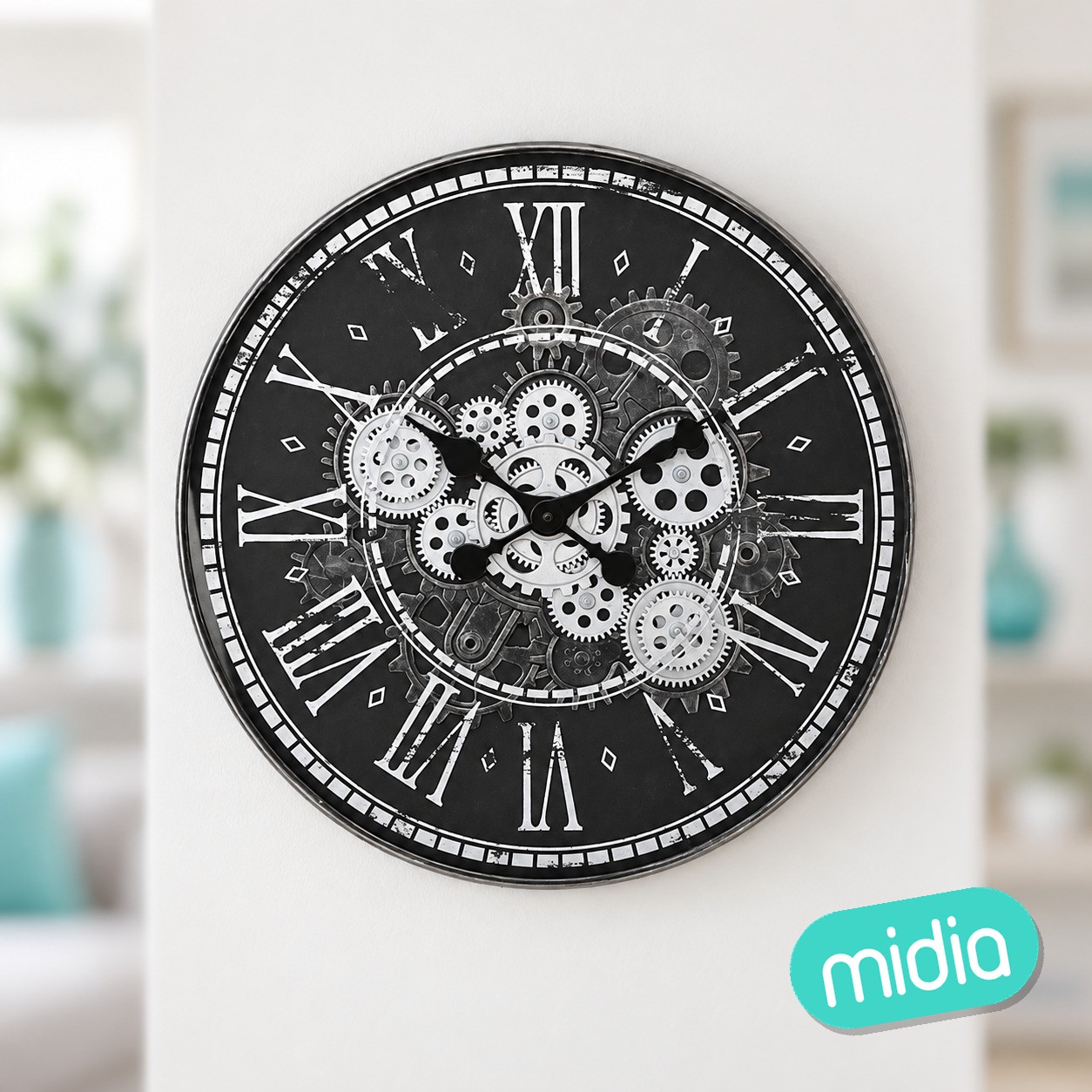 Reloj con mecanismo Izia diám. 51 cm plástico