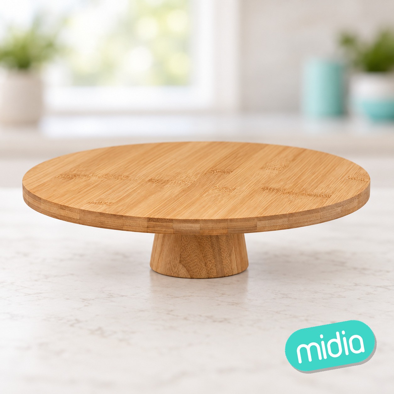 Expositor de tartas de bambú 28 cm diám.