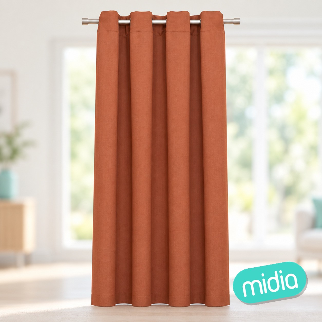 Cortina opaca 140 x 260 cm terracota