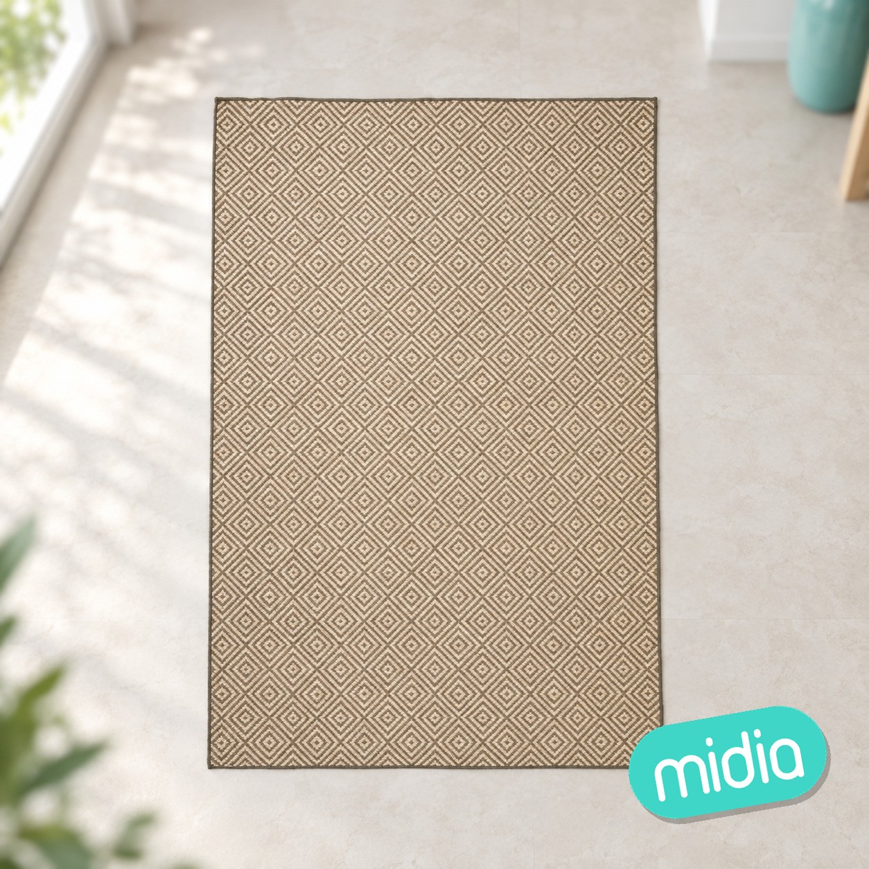 Alfombra exterior Ilanga 100 x 150 cm gris