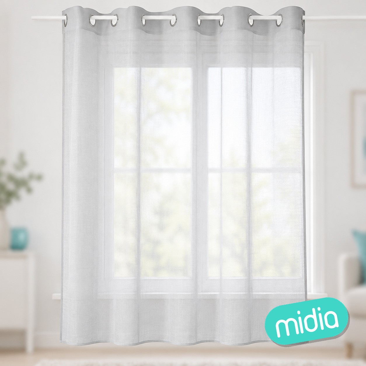 Visillo Moly 135 x 240 cm gris