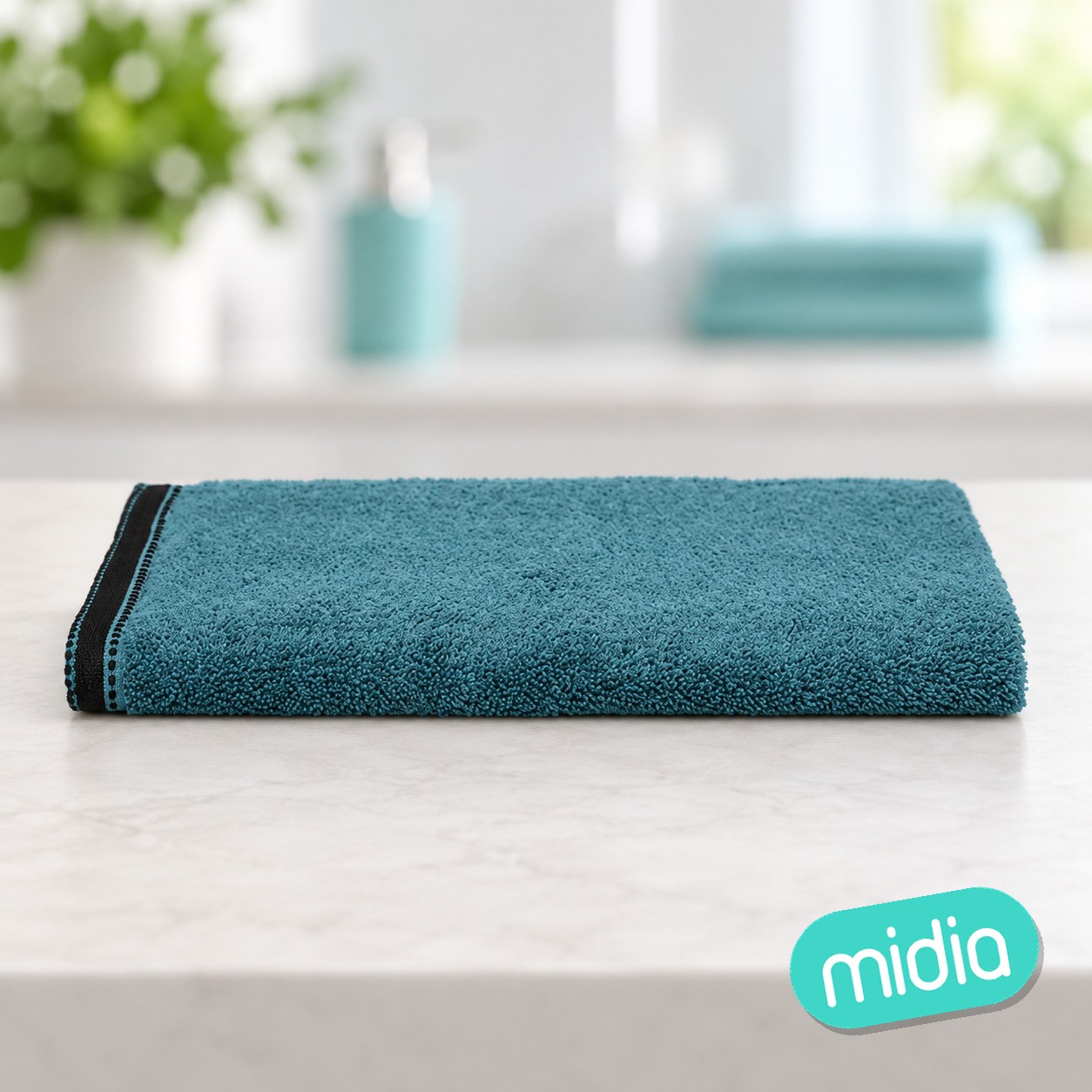 Toalla de baño Joia 50 x 90 cm algodón 550 g/m² azul cerceta