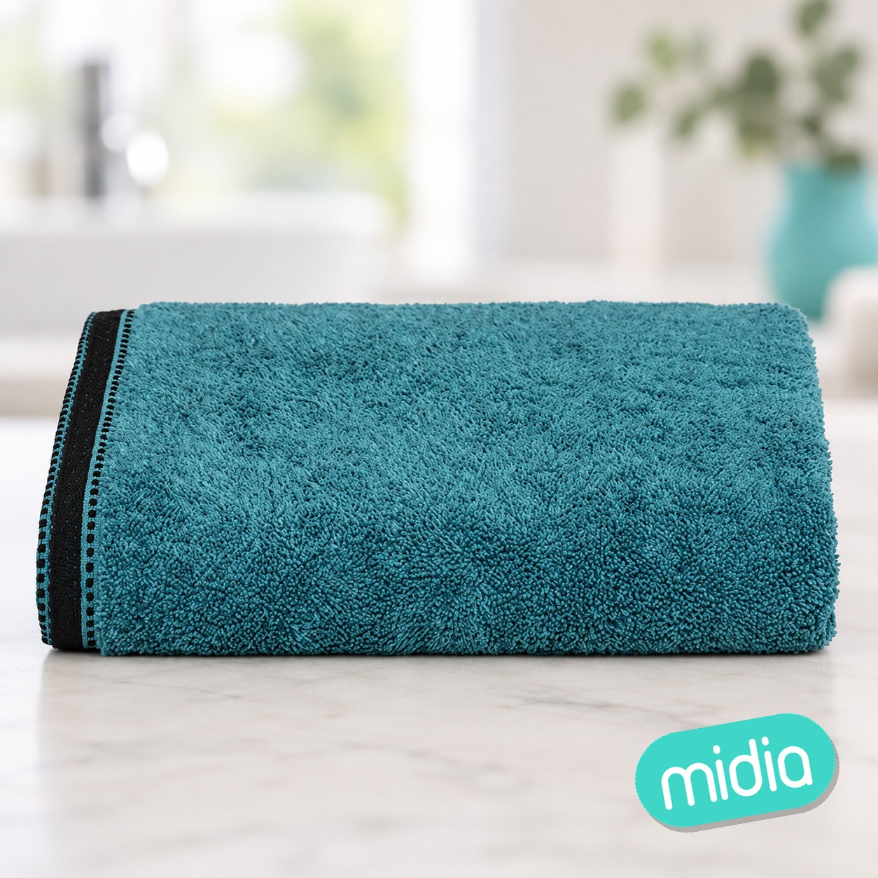 Sábana de ducha Joia 70 x 130 cm algodón 550 g/m² azul cerceta