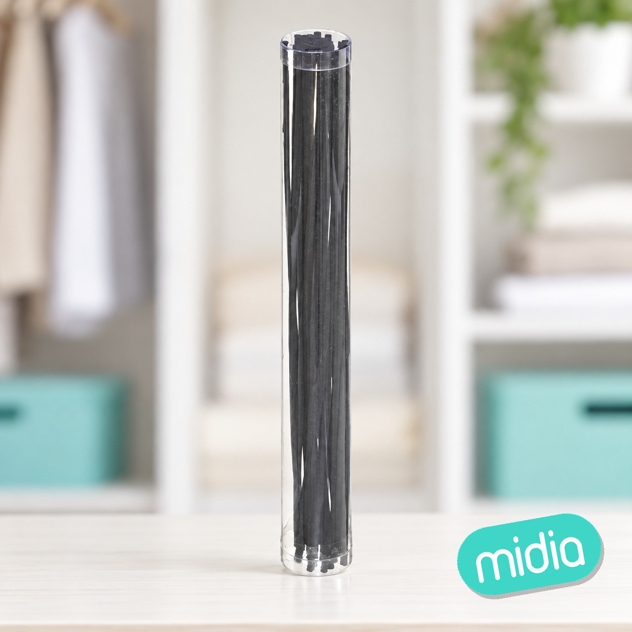 Lote de 20 varillas difusoras ratán negro, 25 cm de alto