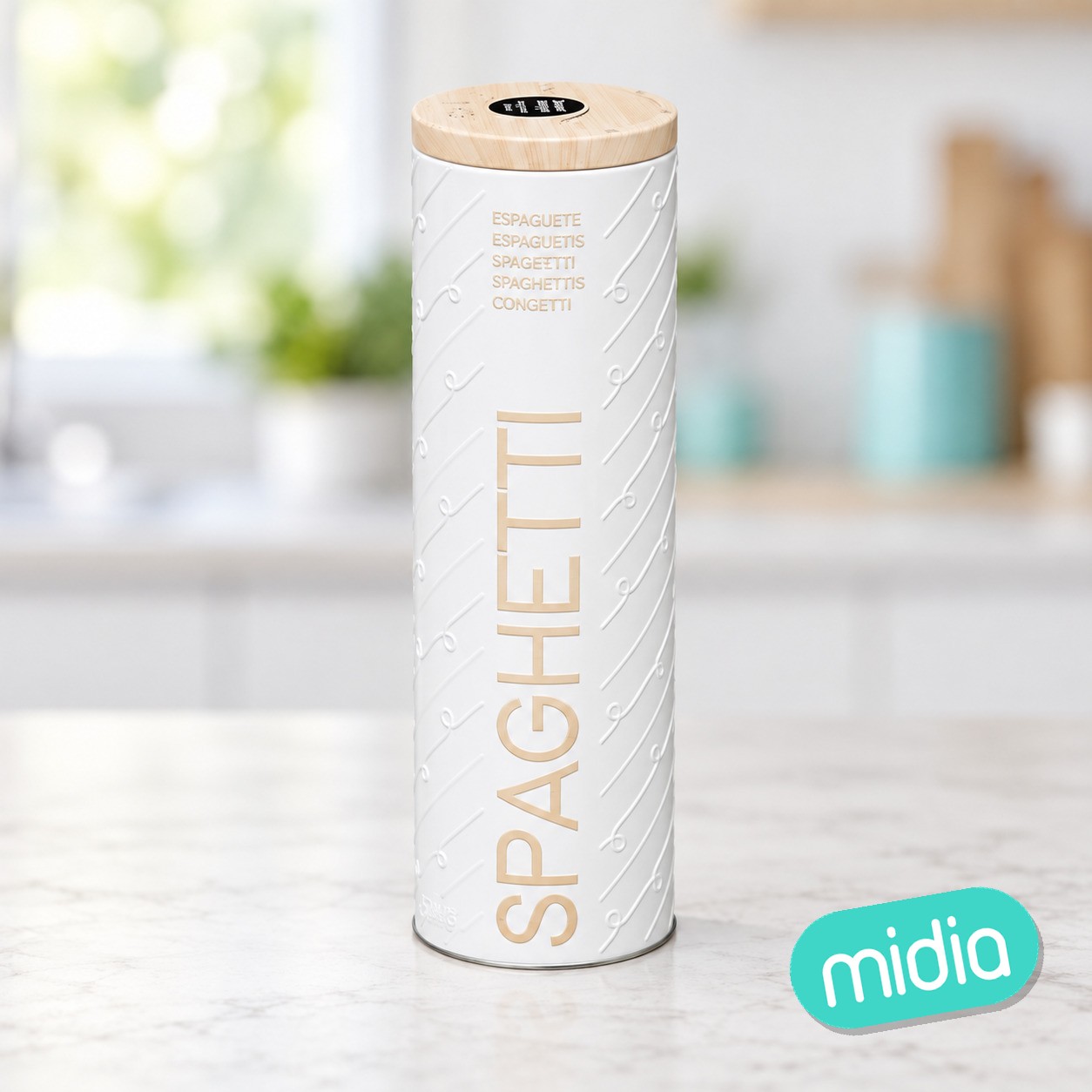 Bote para espaguetis de metal en relieve Scandi Edition