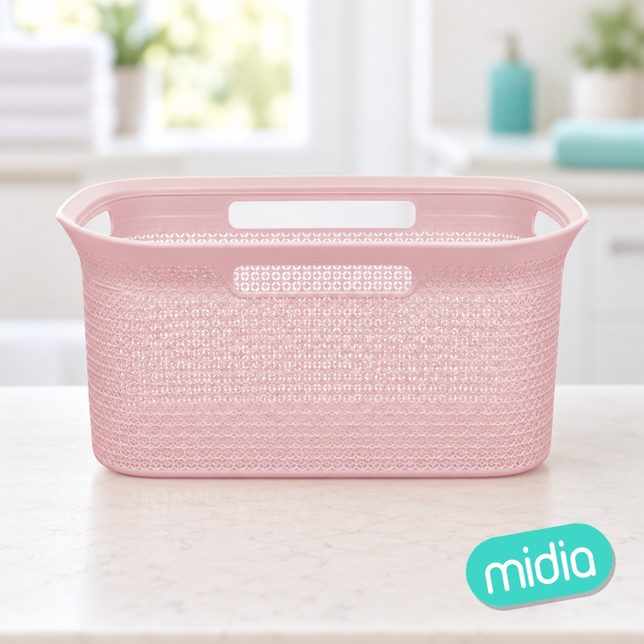Cesto para la colada rosa Scandi 45 l