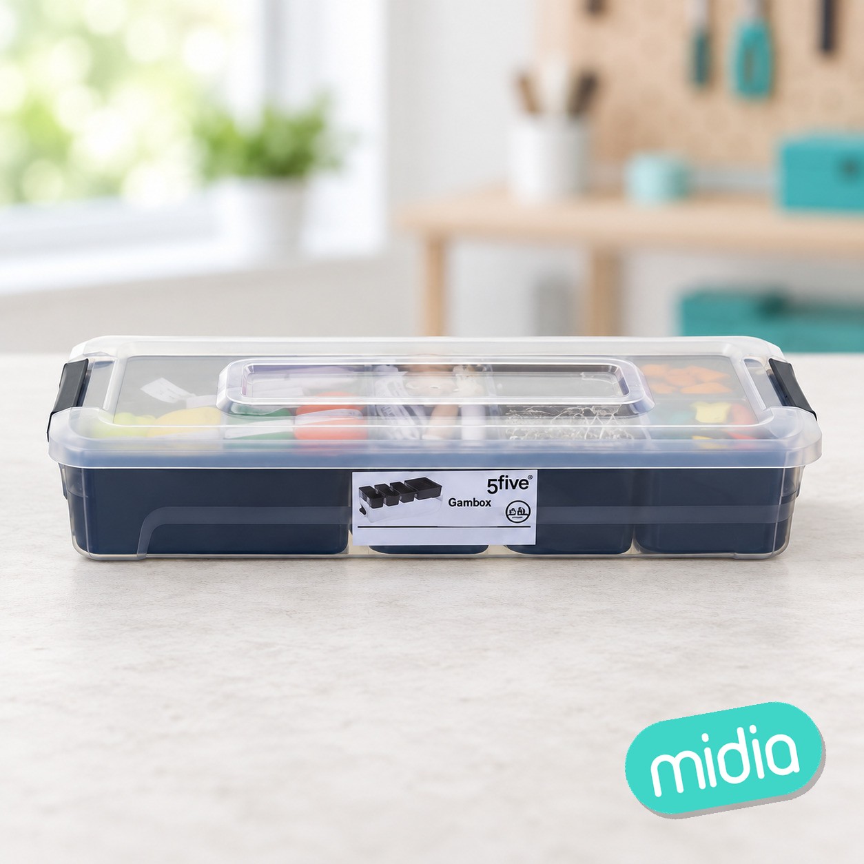 Caja de plástico con compartimentos Samba 2,5 l