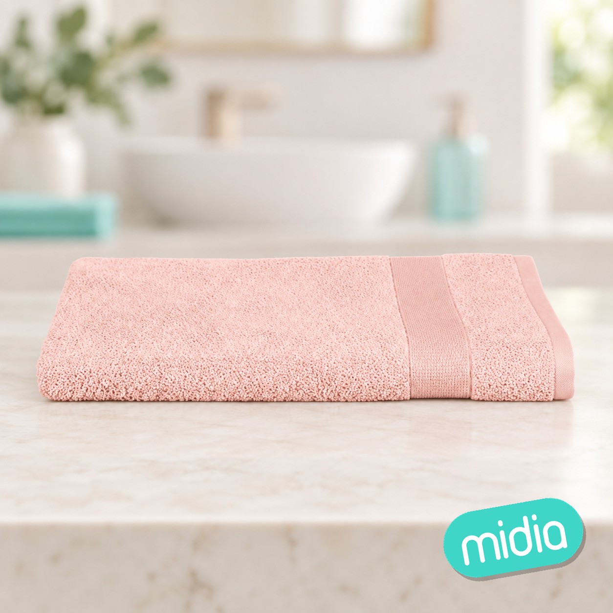 Drap bain 450gsm rose 100x150