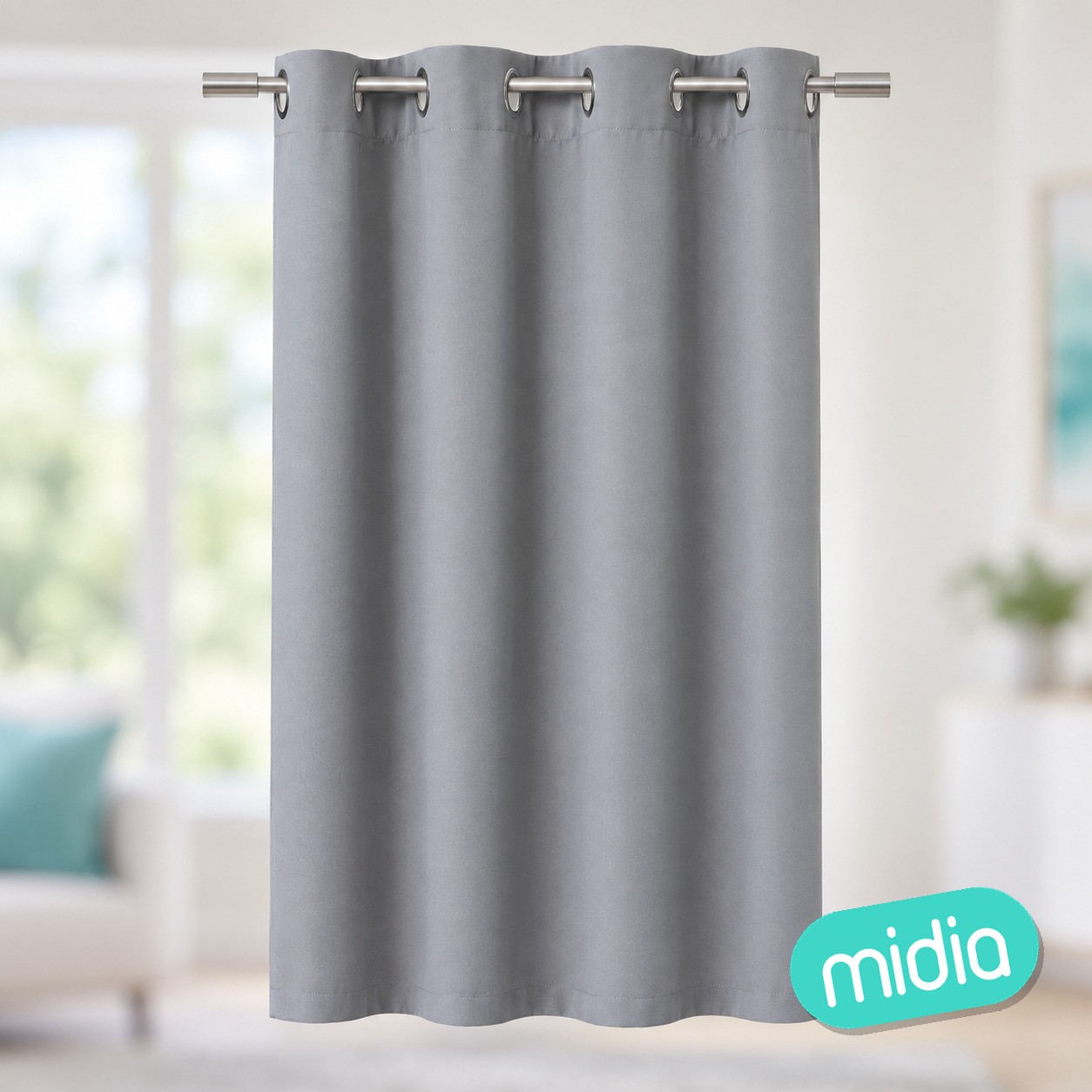 Cortina opaca 140 x 260 cm gris