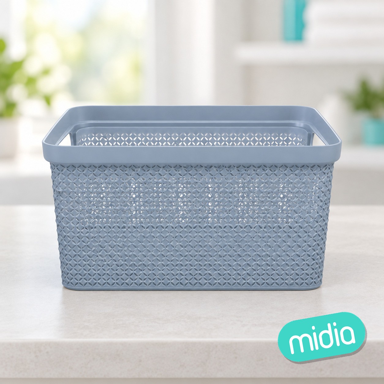Panier linge 5l gris scandi