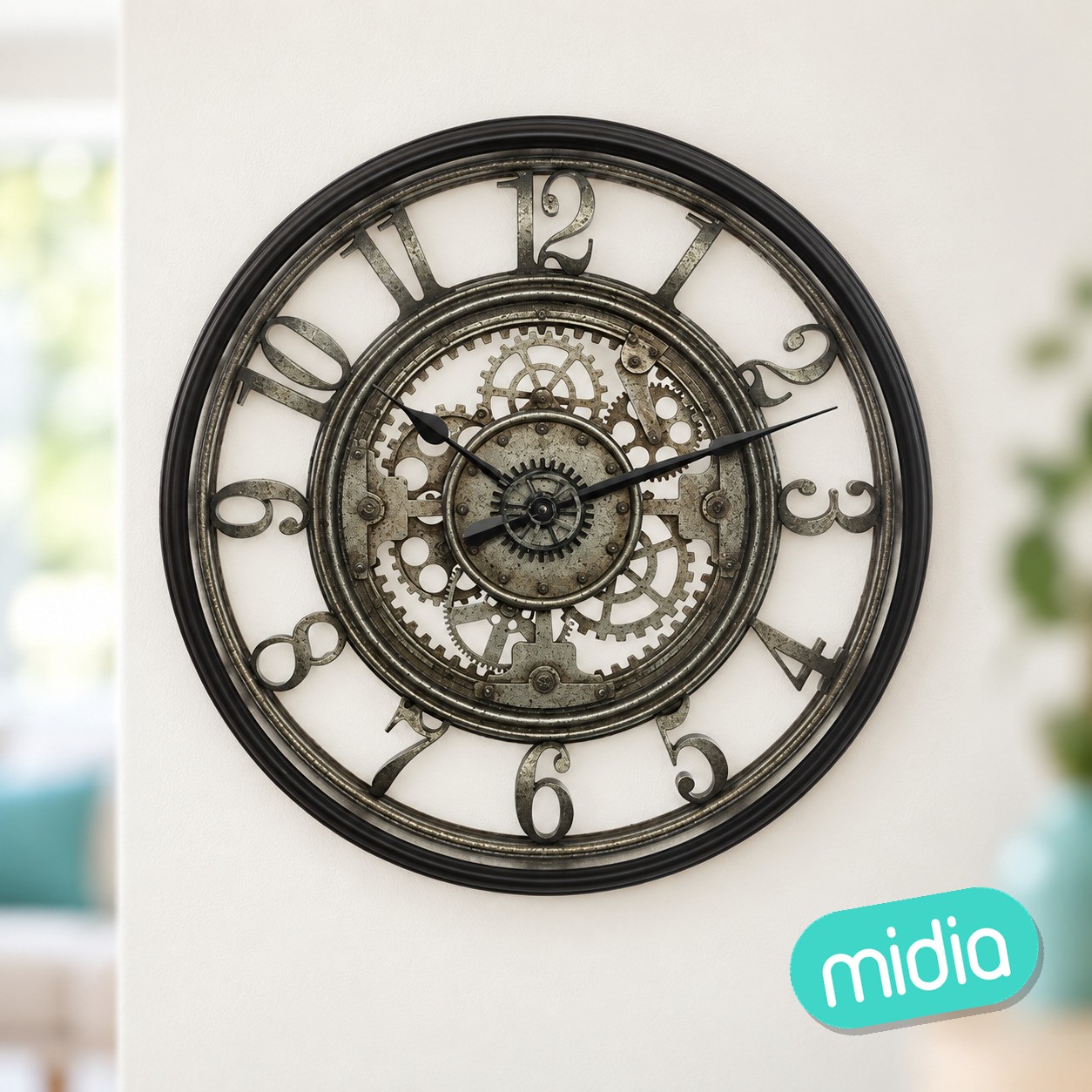 Reloj con mecanismo Sarkis diám. 50 cm plástico