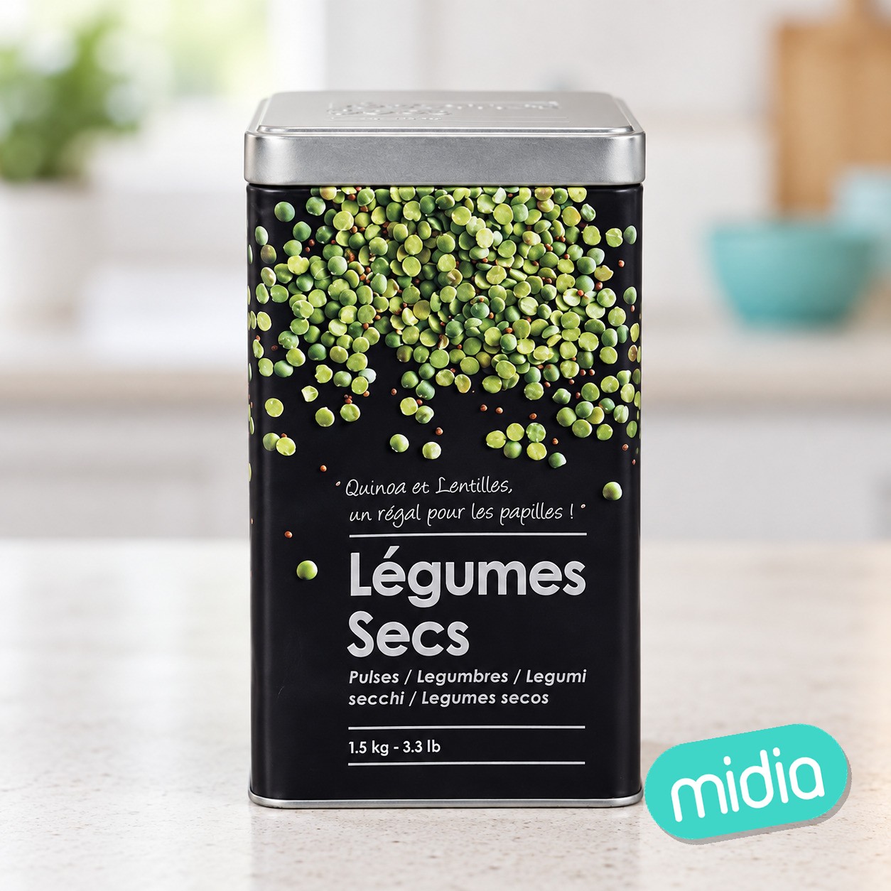 Caja de alivio de vegetales secos