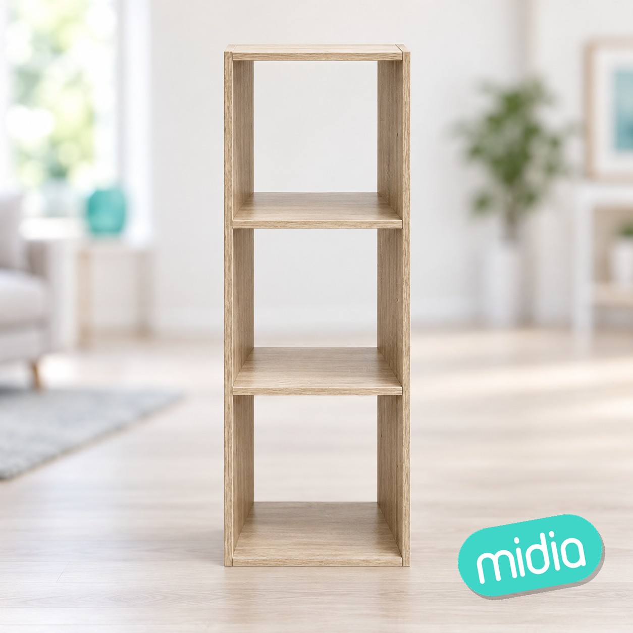 Etagere 3 cases nat mix