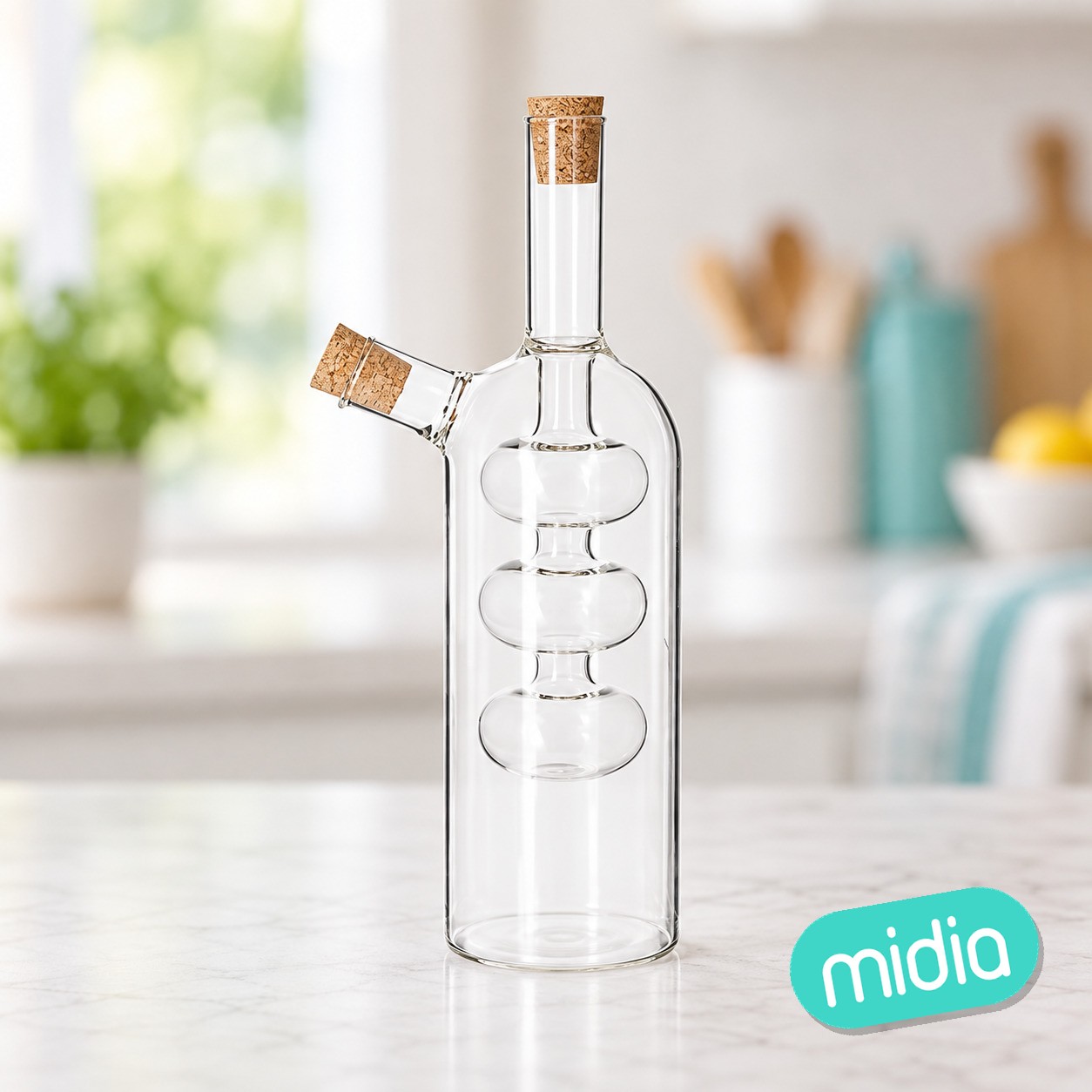 Botella de cristal para aceite y vinagre de diseño 0,5 l