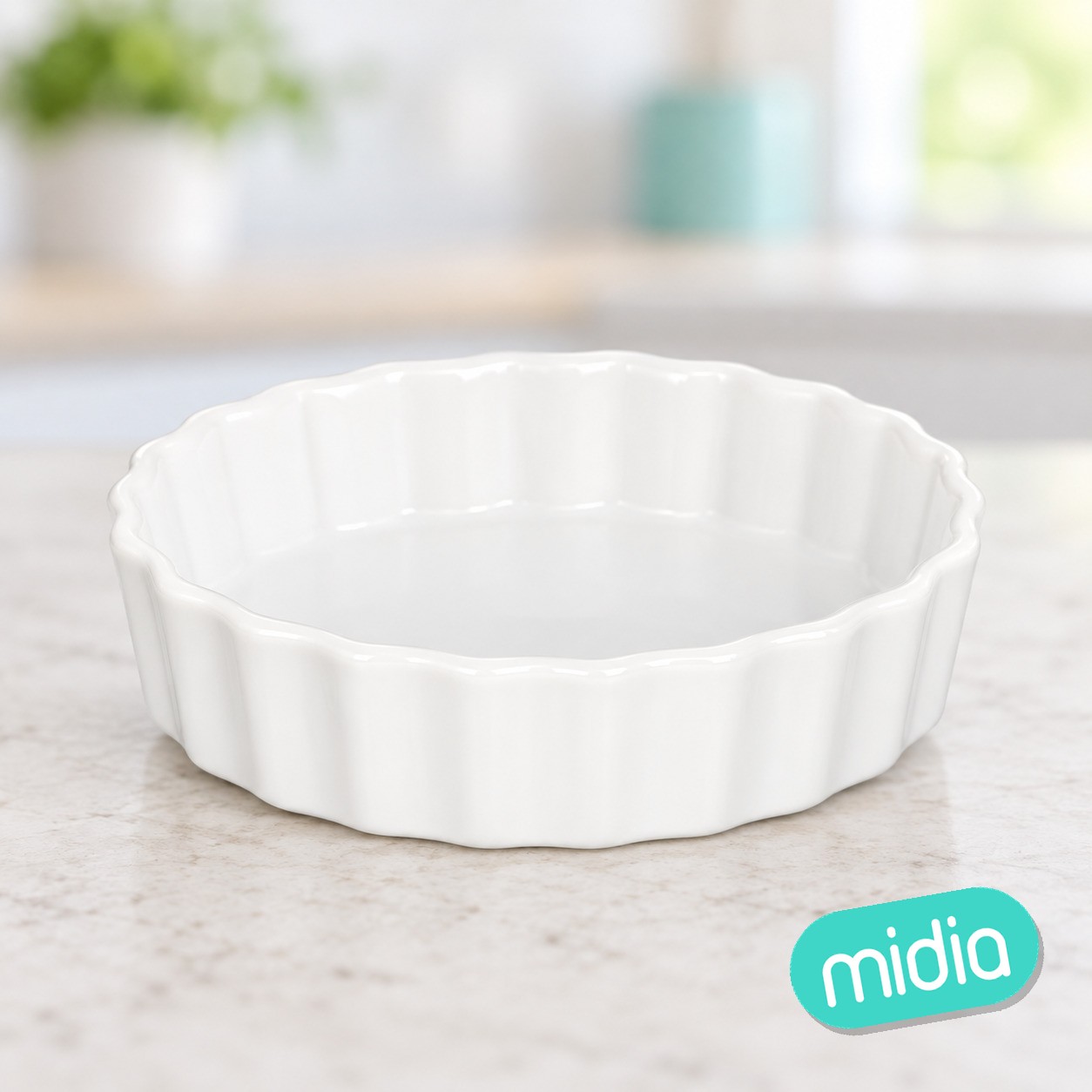 Recipiente para minitartaleta de cerámica blanca 12 cm