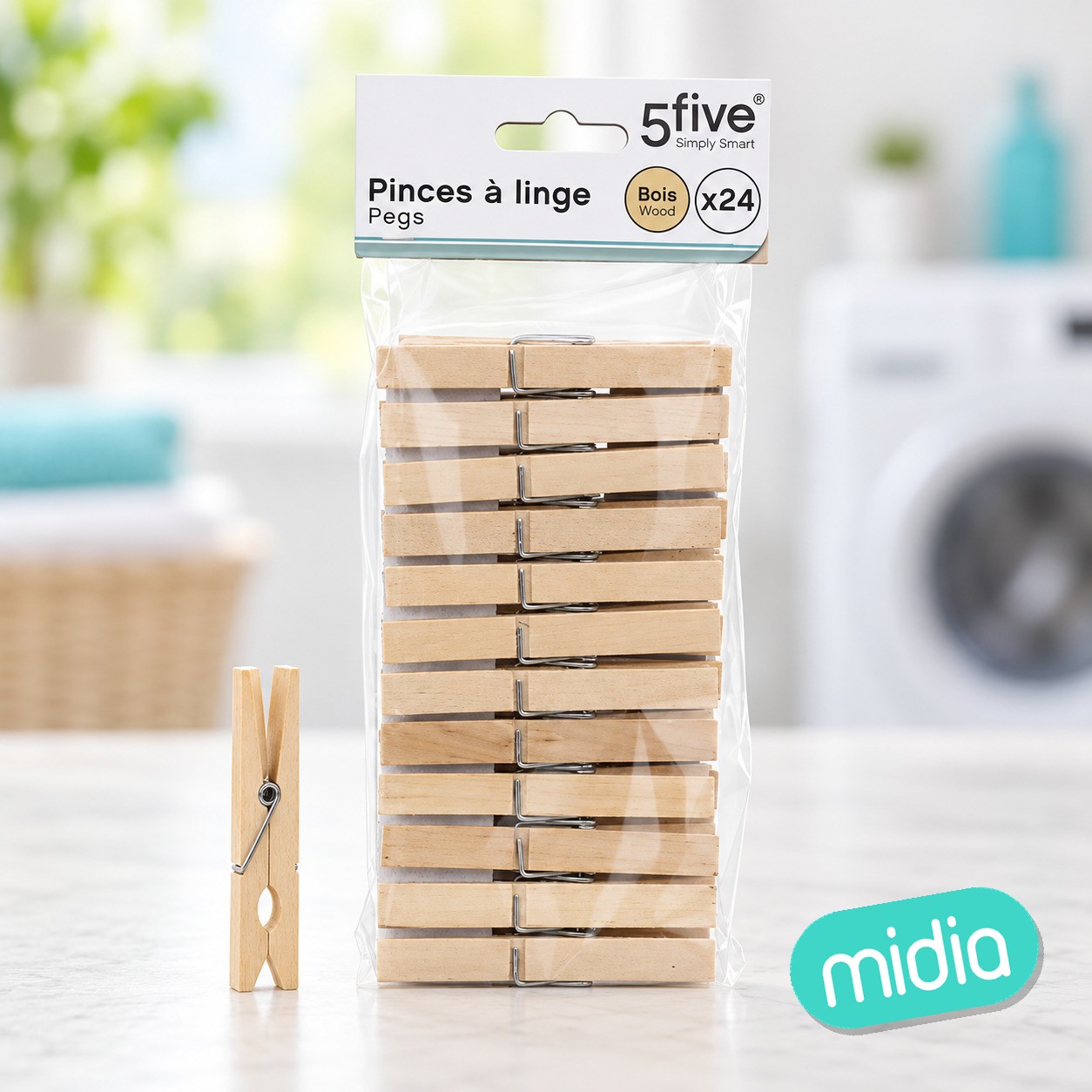 Pince linge x24 bois