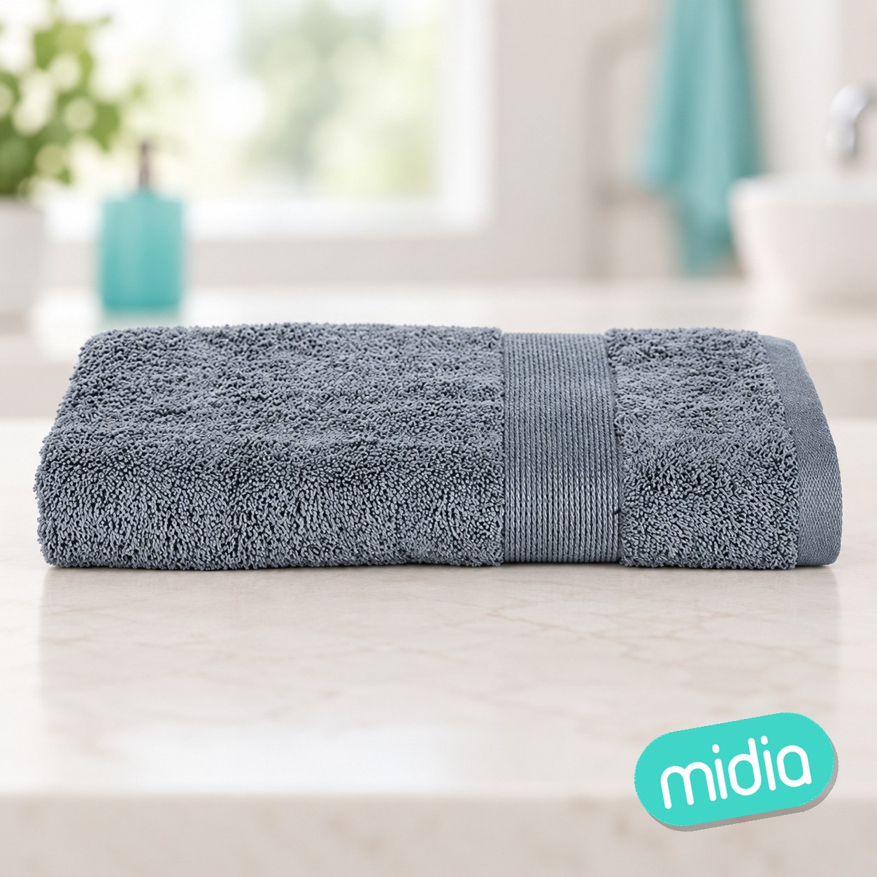 Toalla de baño 50 x 90 cm algodón 450 g/m² gris oscuro
