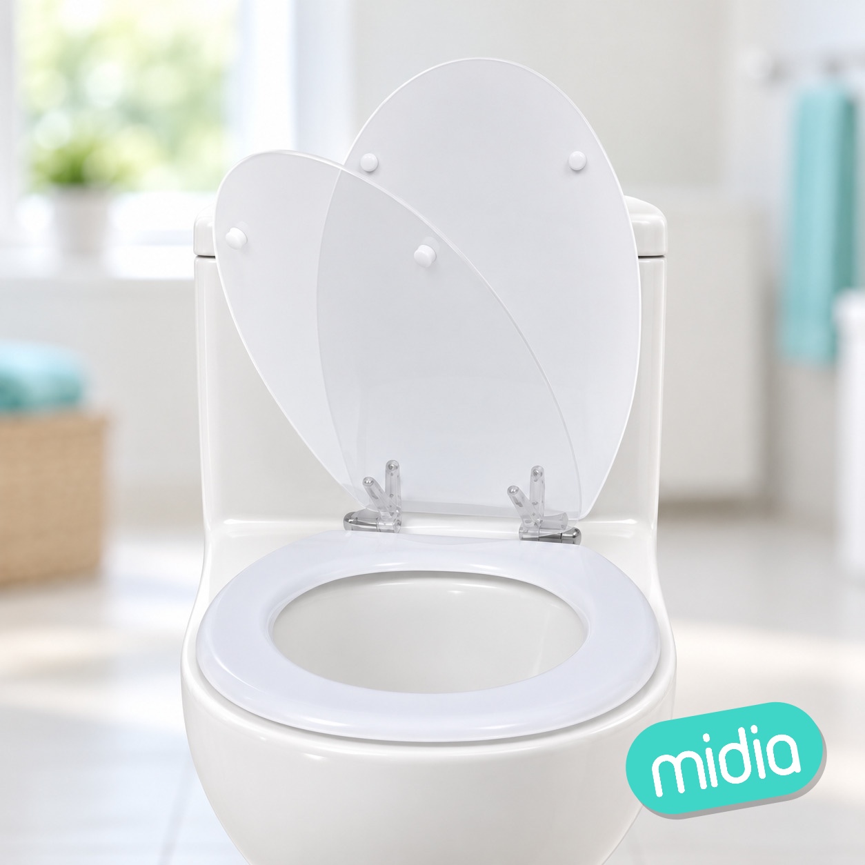 Tapa wc mdf 18 pulgadas con caida amortiguada atadero abs - blanco