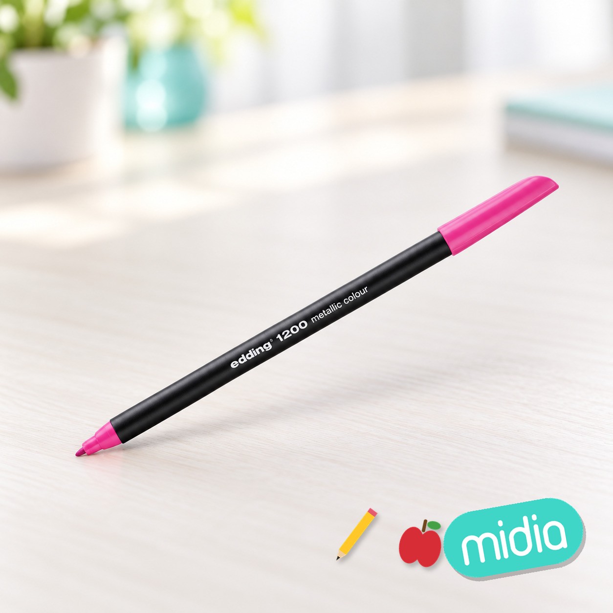Rotulador edding 1200 rosa neon