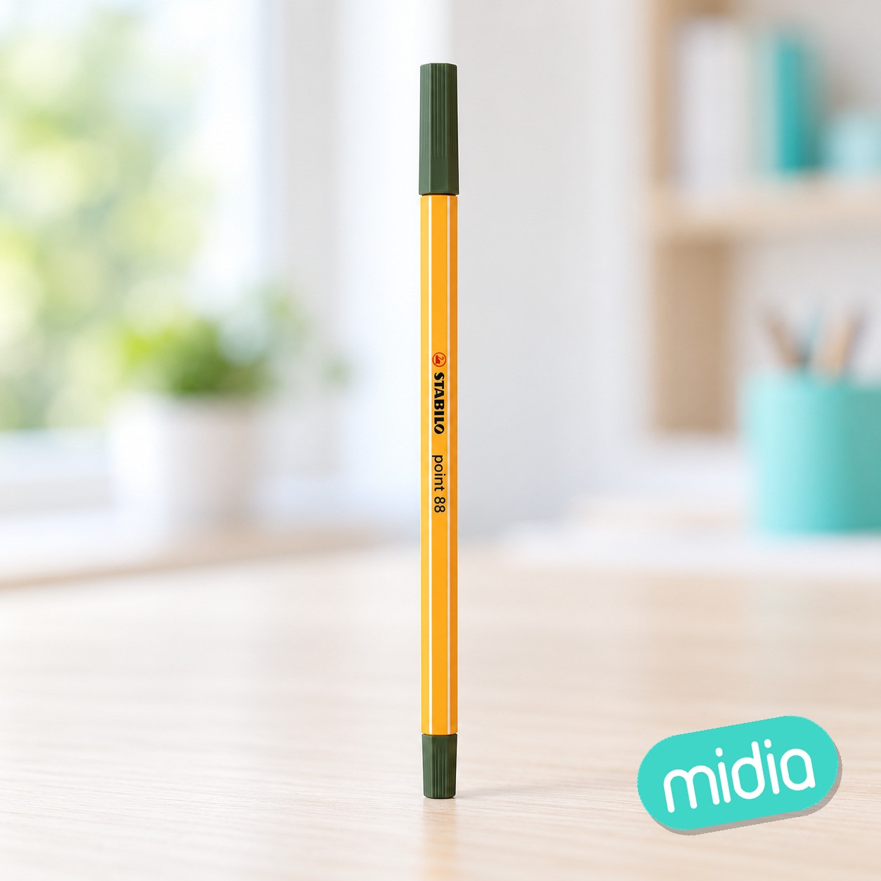 Rotulador stabilo point 88 verde oliva