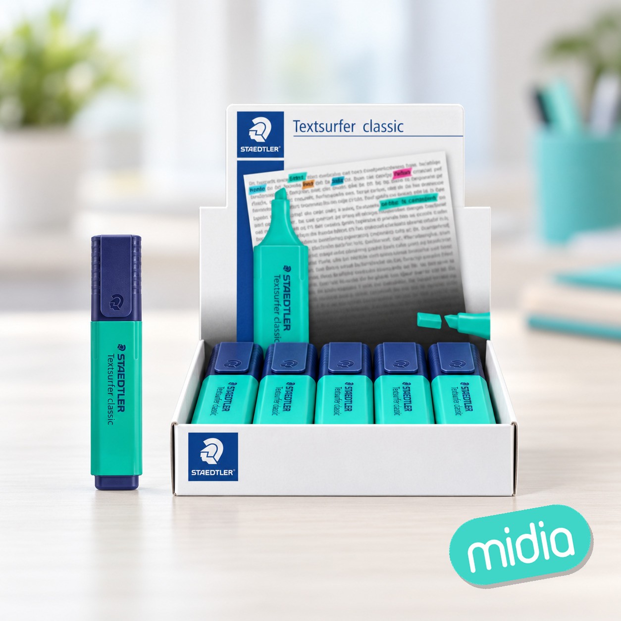 Marcador 364 staedler topstar azul turqu