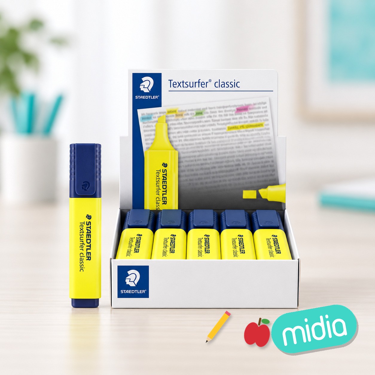 Marcador 364 staedler topstar amarillo