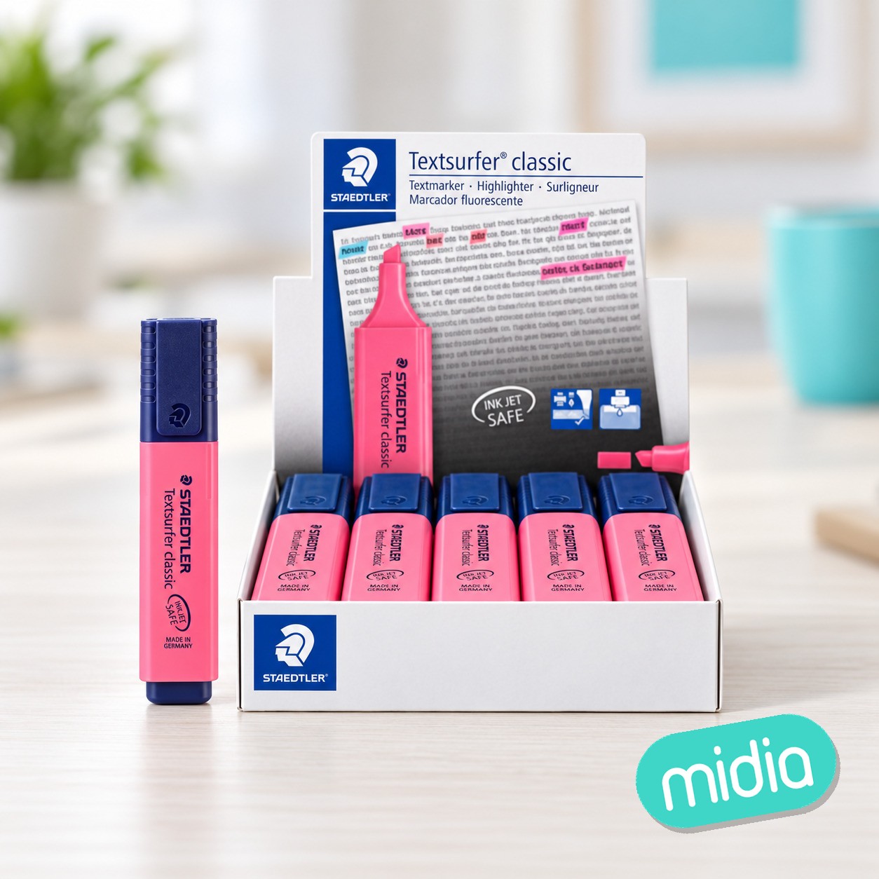 Marcador 364 staedler topstar rosa