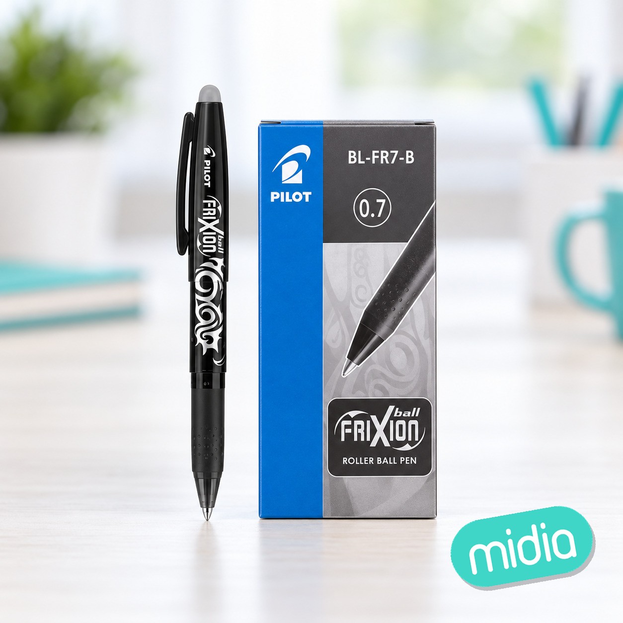 Boligrafo pilot frixion ball capuc negro