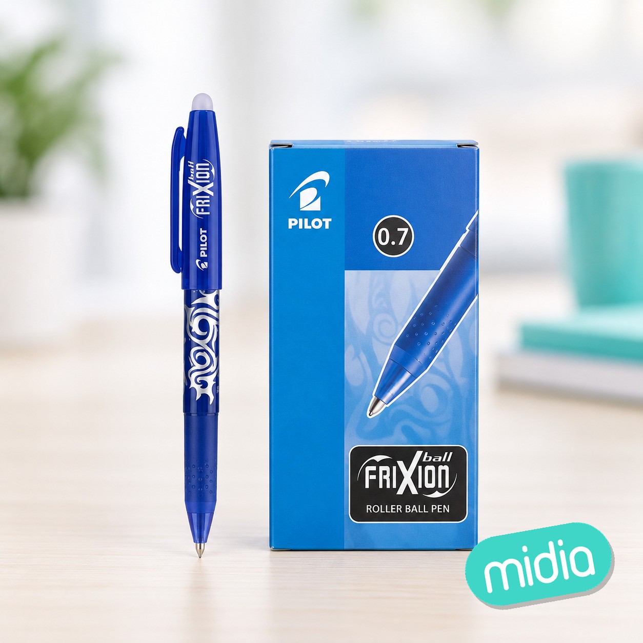 Boligrafo pilot frixion ball capuc azul