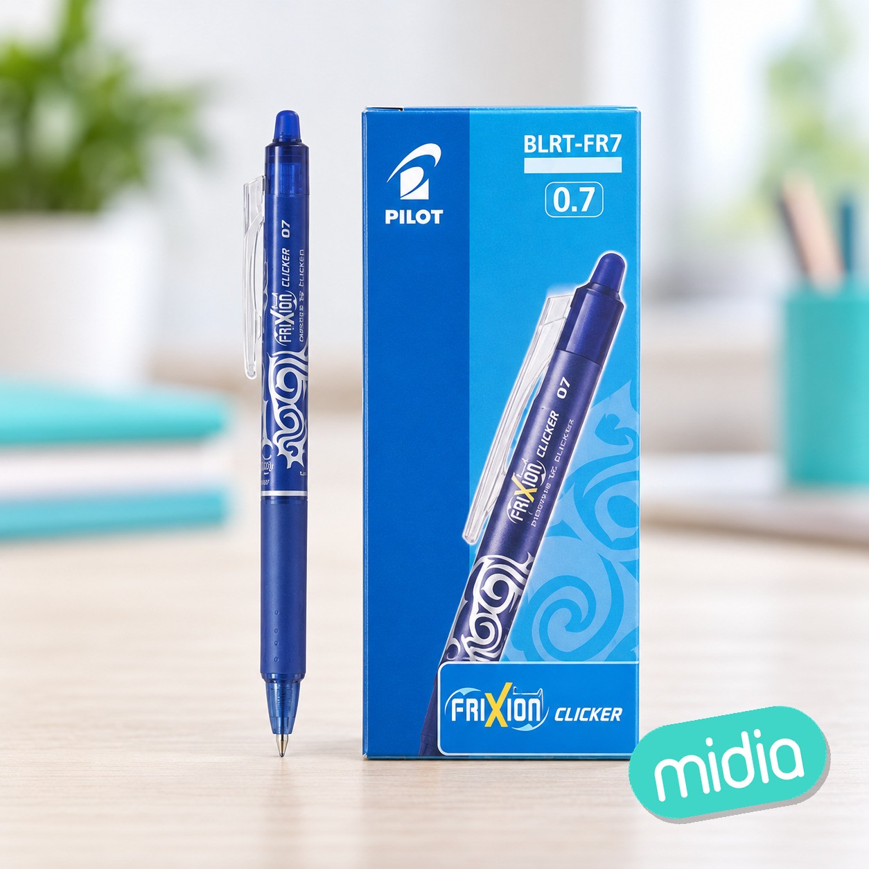 Boligrafo pilot frixion clip azul