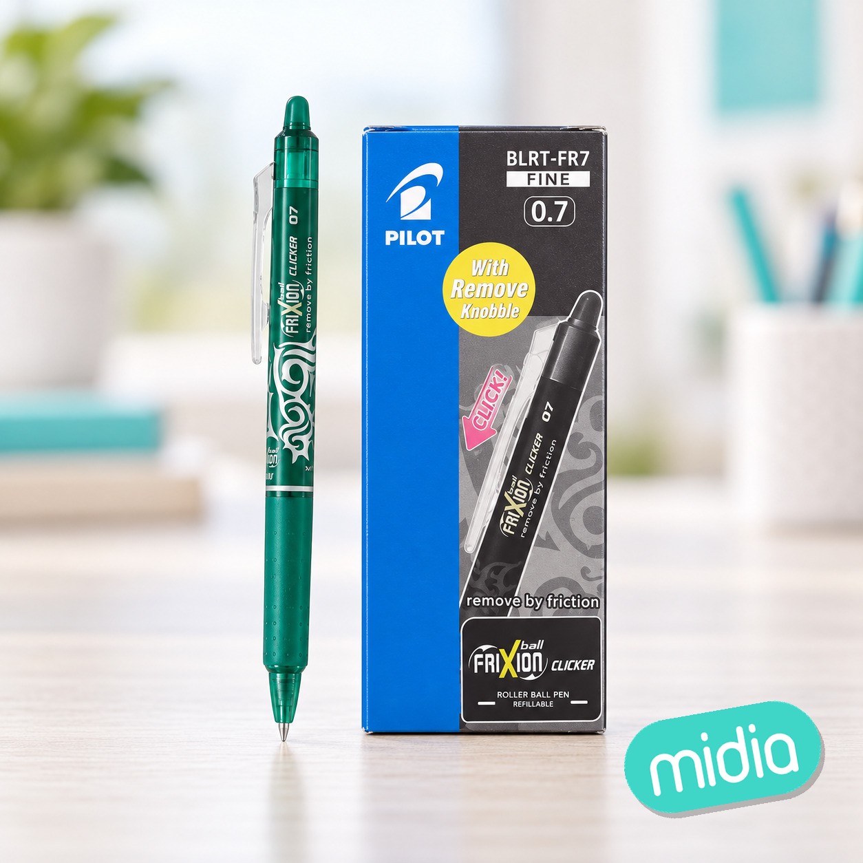 Boligrafo pilot frixion clip verde