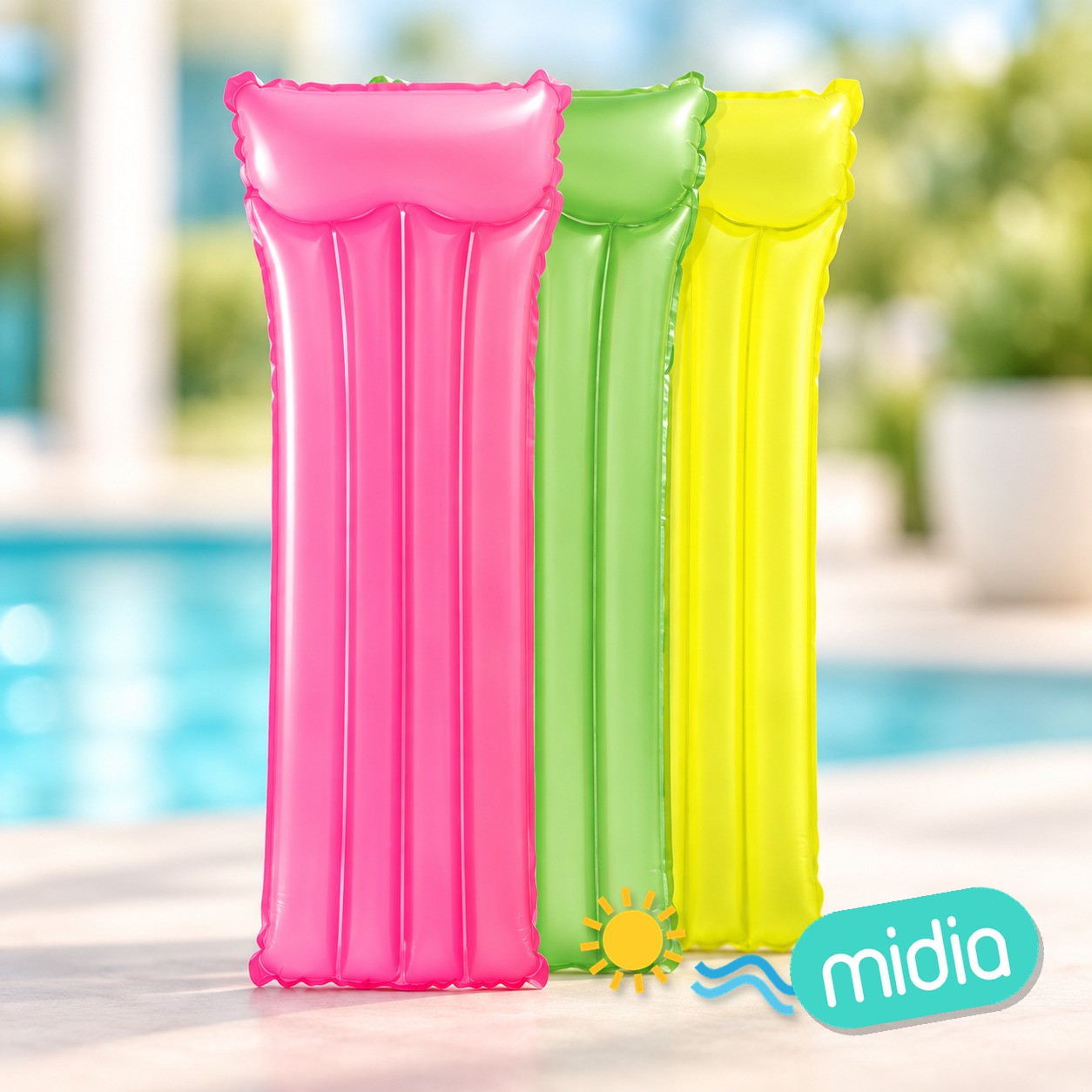 Colchoneta hinchable neon 183x