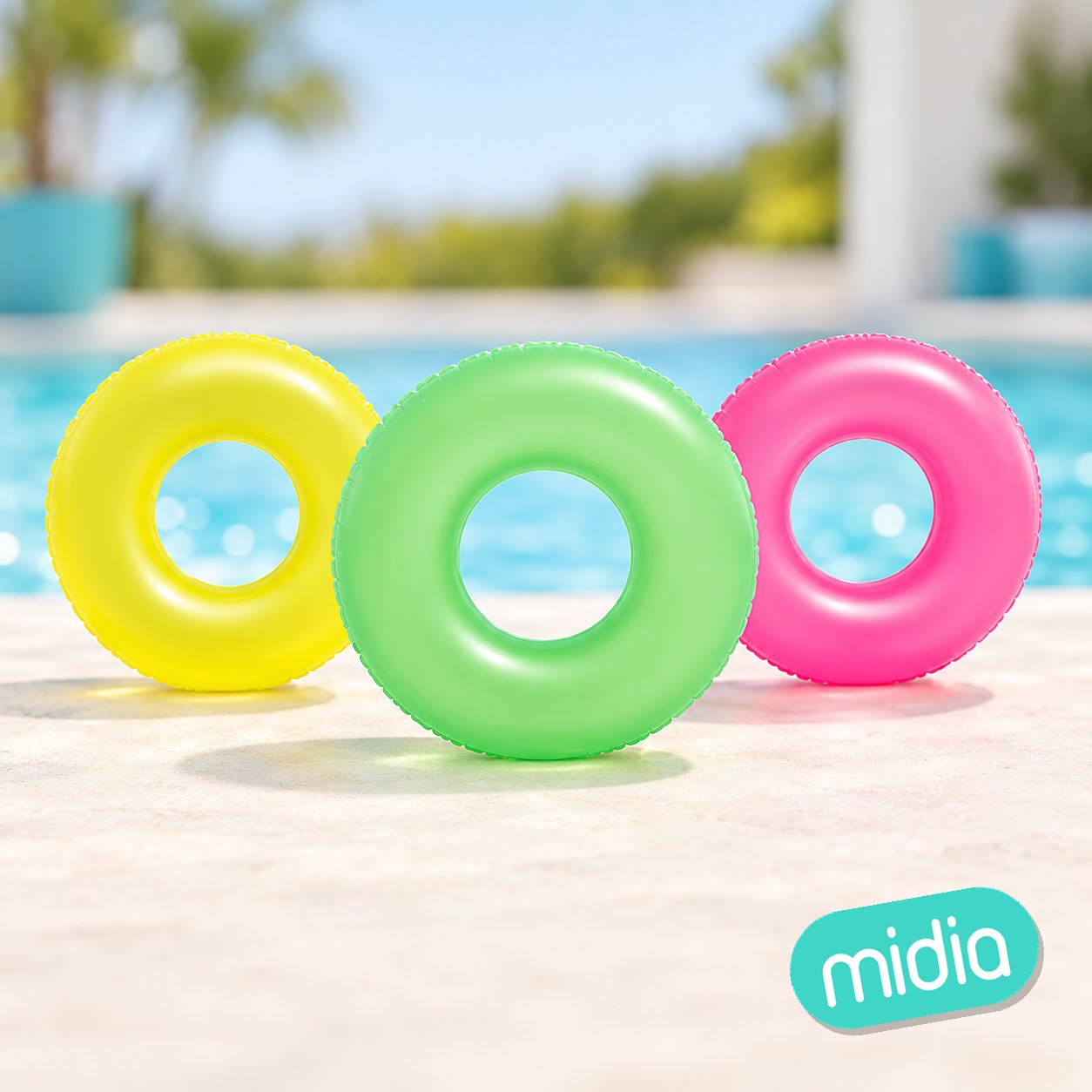 Rueda hinchable neon 91cm 3/s