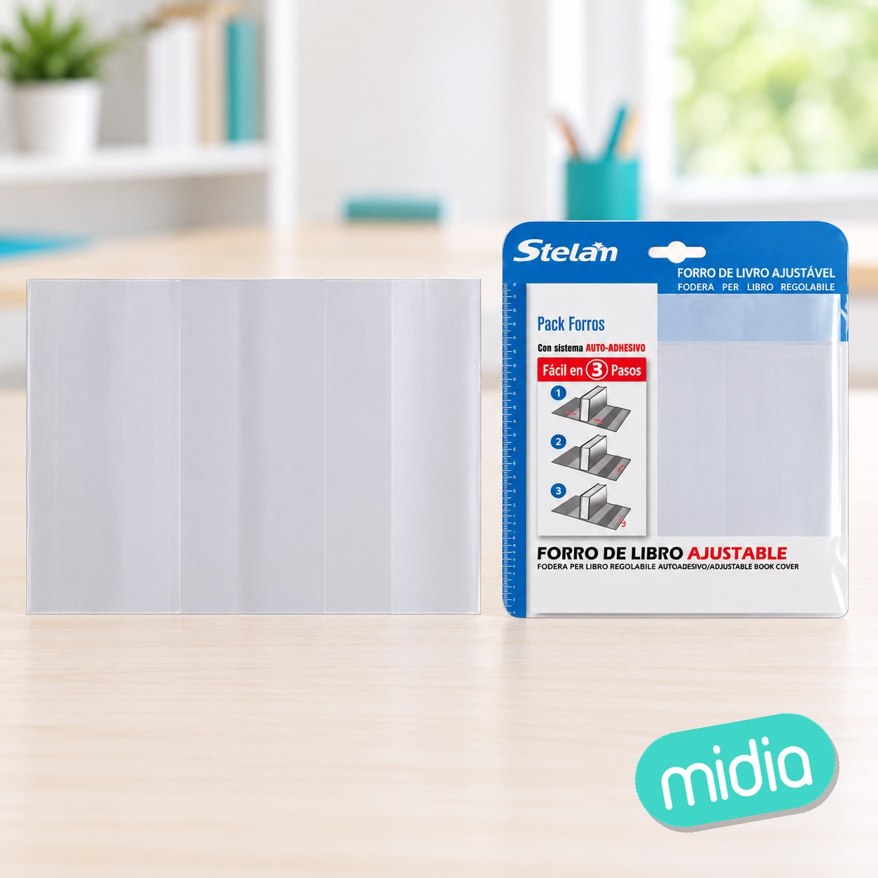 Forro de libro ajustable 5pc pp,,, ;54128-55cm