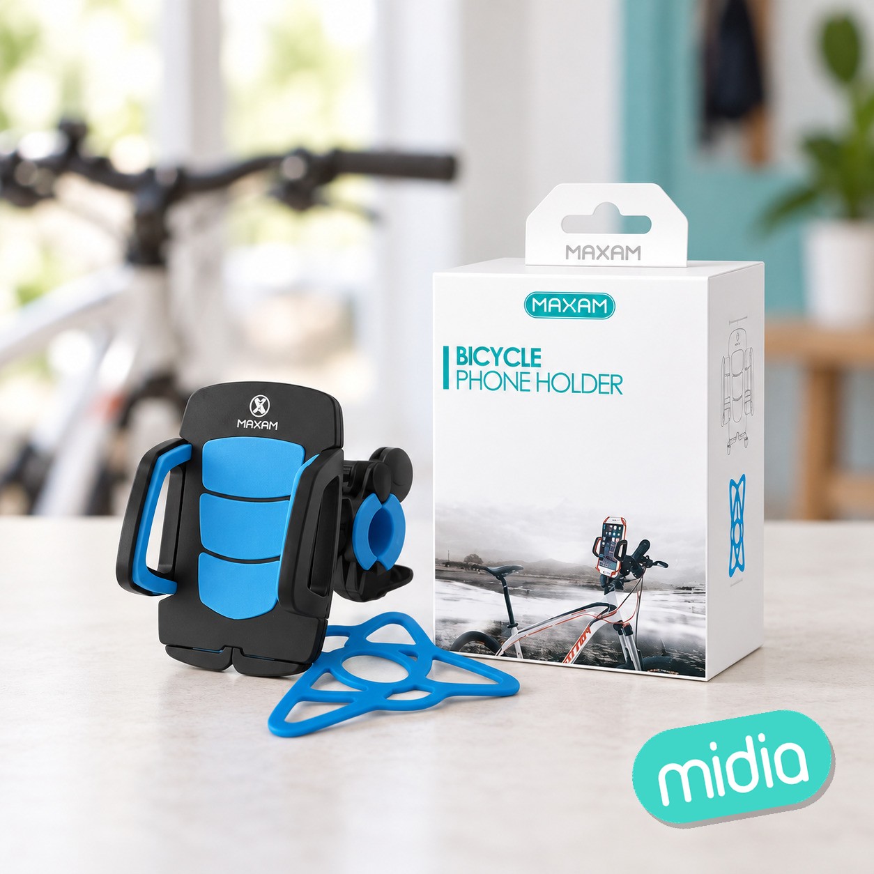 ZJ-3100 Azul Soporte Univesal para coche de 50-95mm