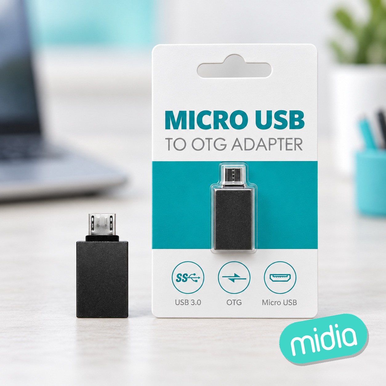 Zh-1300 negro u3.0 micro usb otg adaptador