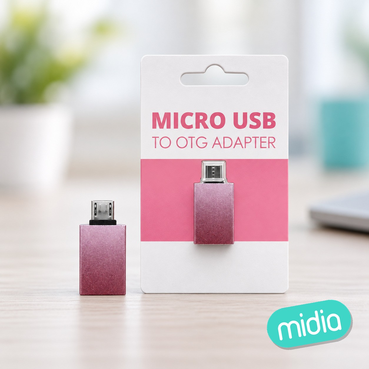 Zh-1300 rosado u3.0 micro usb otg adaptador