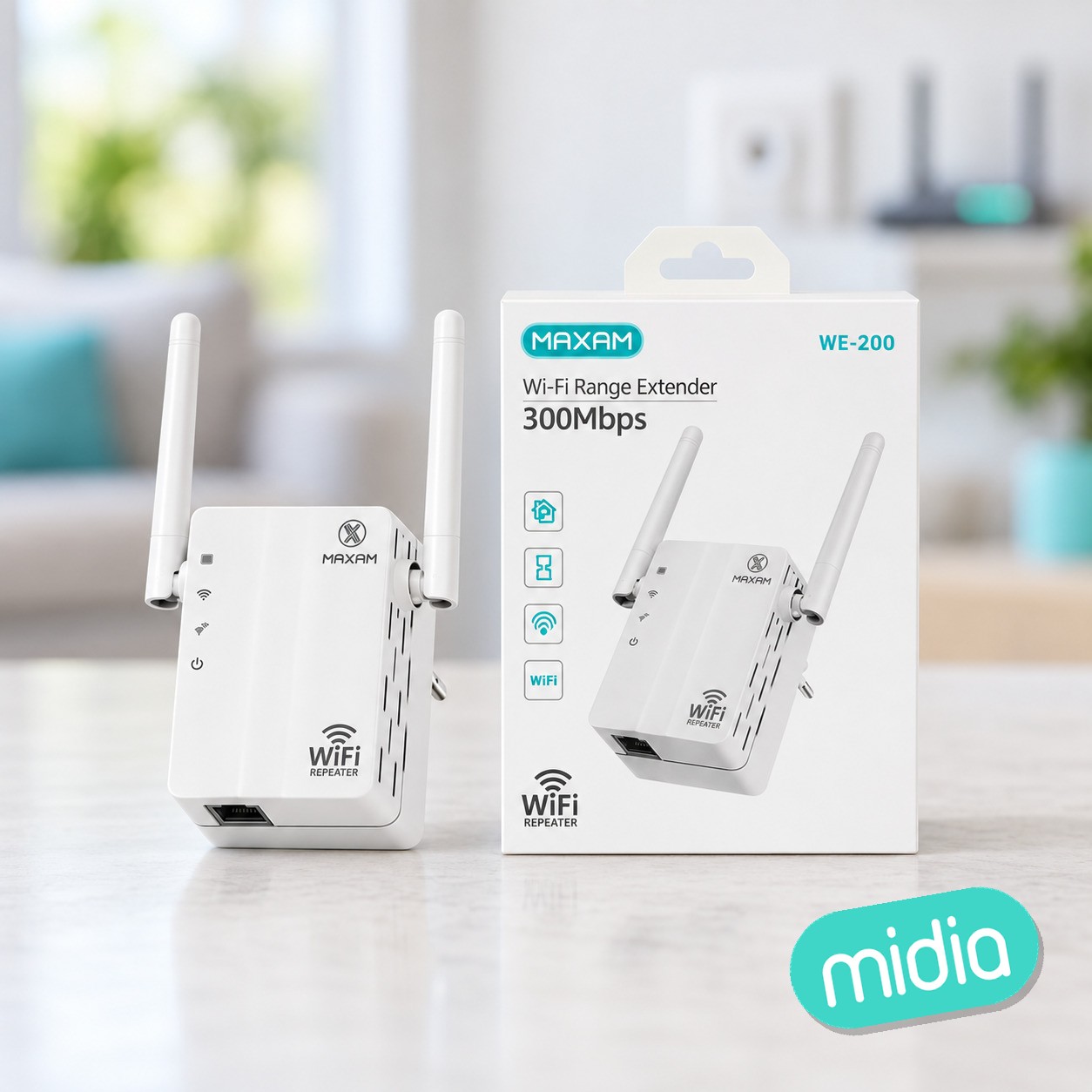 We-200 blanco extensor de rango inalámbrico 300mbps
