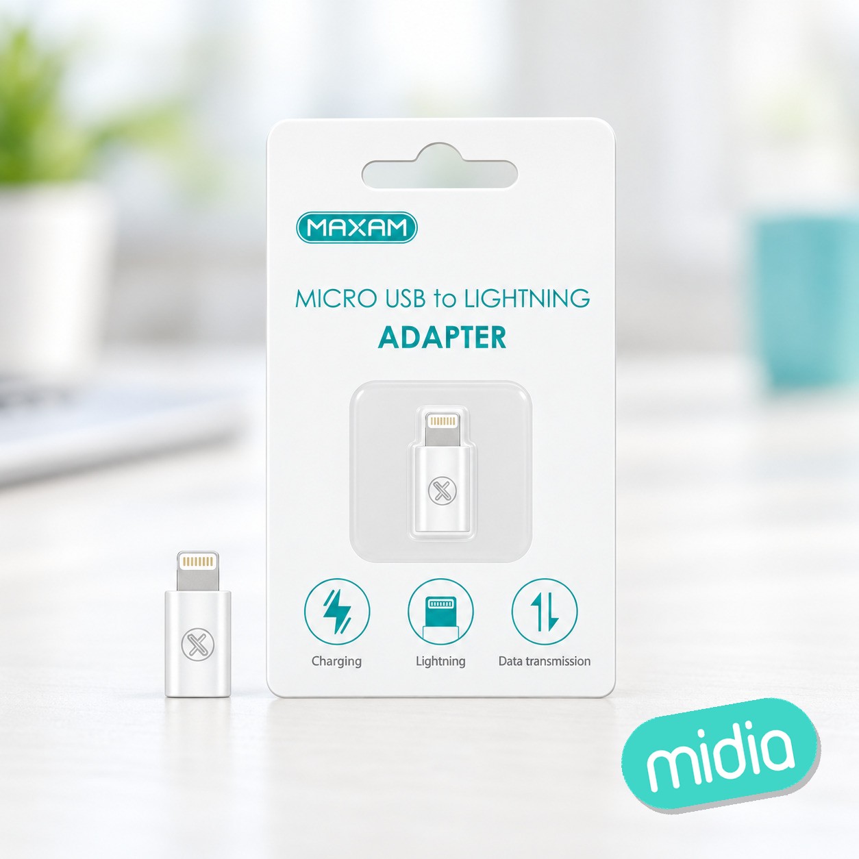 ZH-3010 Adaptador blanco de micro USB a Lightning