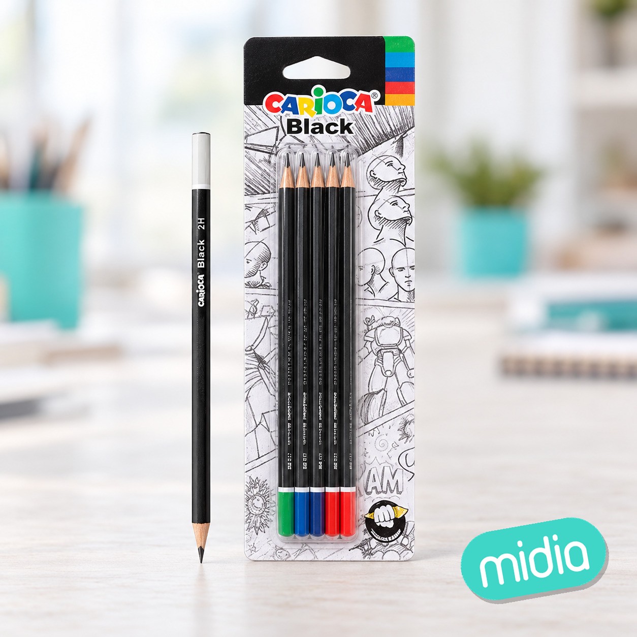 Bl. 5 black pencils surtidos