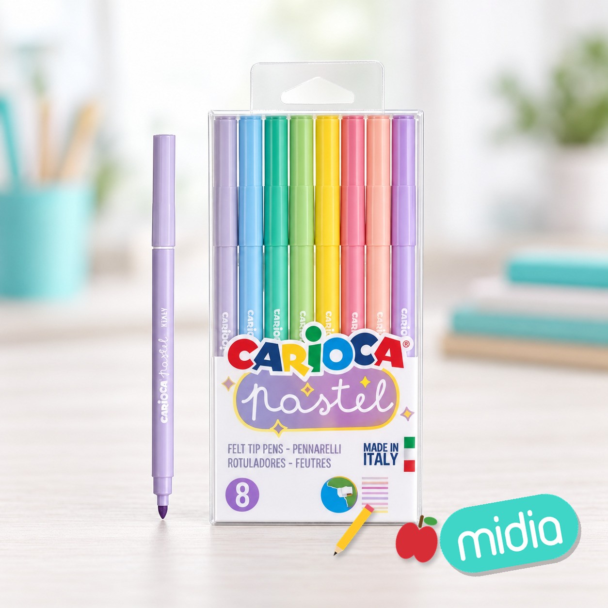 Caja pvc 8 rot. pastel