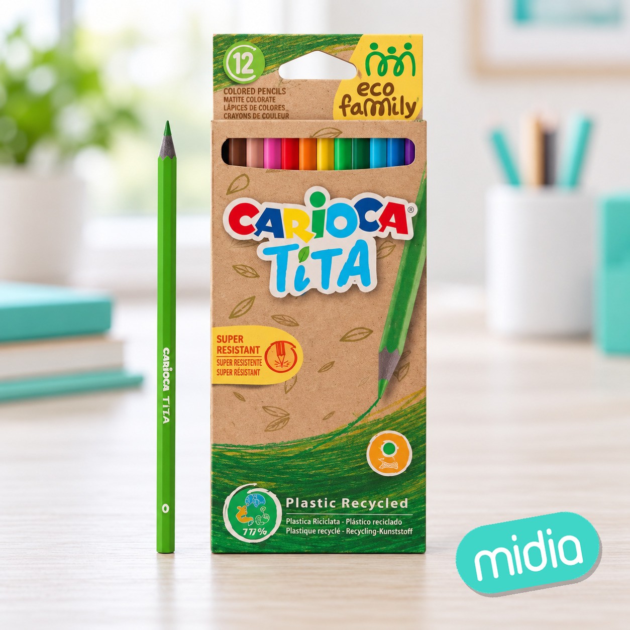Caja 12 lap. tita hexagonal eco