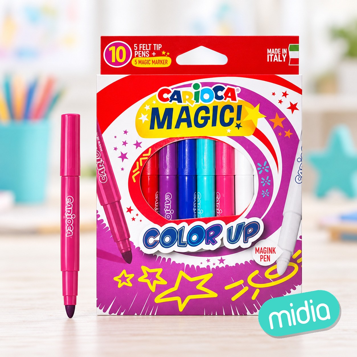 Caja 10 rotuladores carioca magic color up