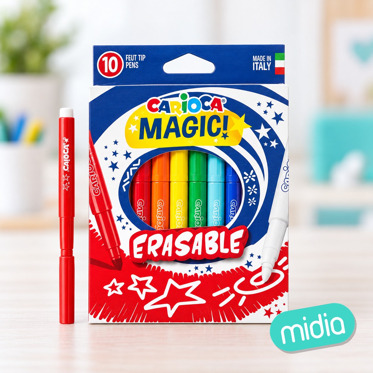 C/ 10 rot. magic markers erasable