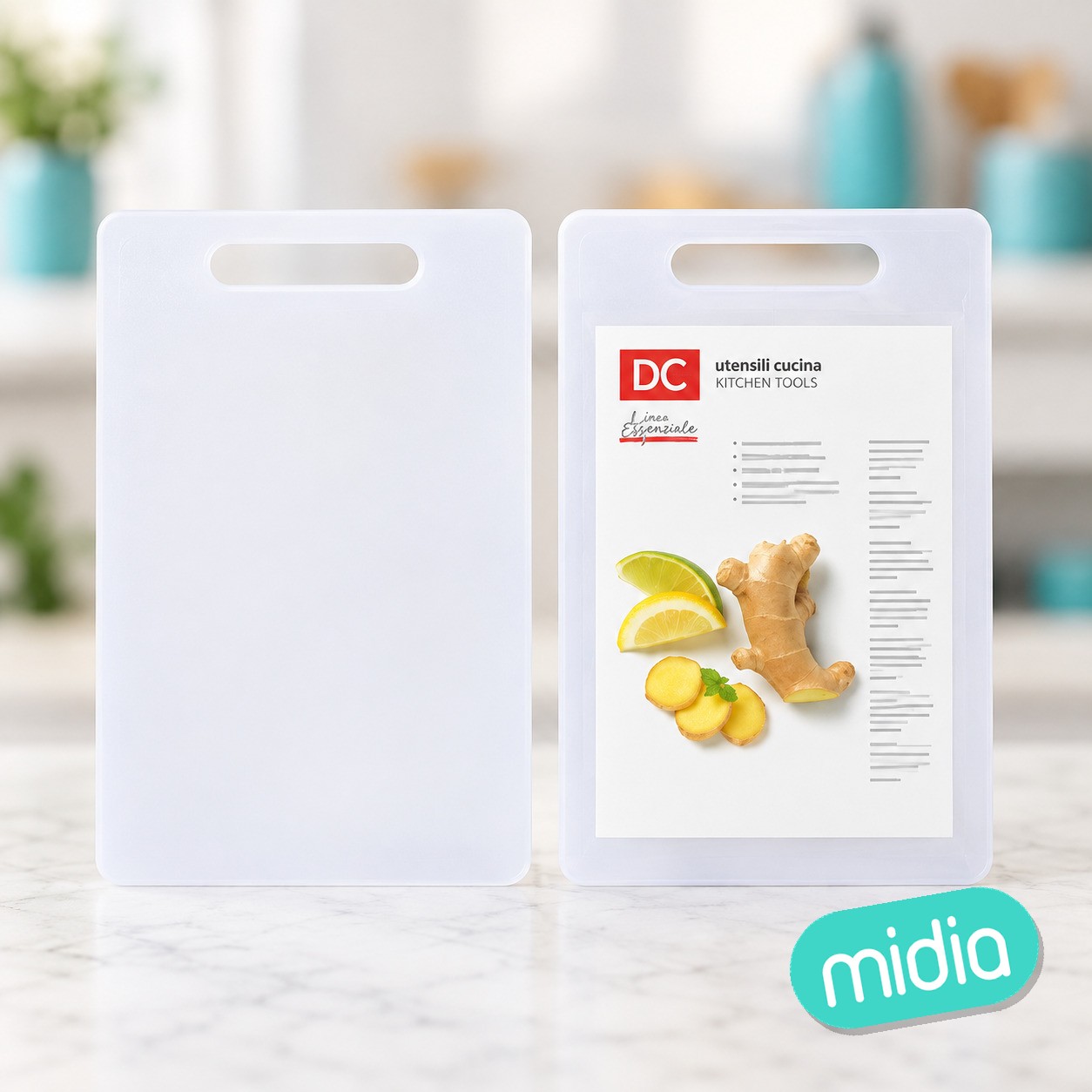 Tabla plast. 40x25x0,9cm blanco