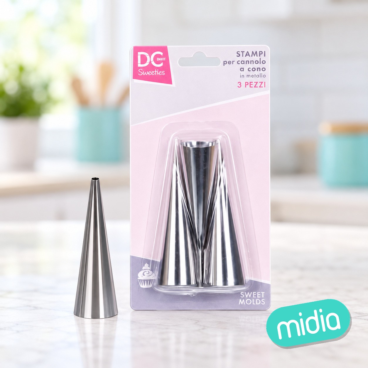 Manga pastelera de acero inoxidable 12 cm 3pz