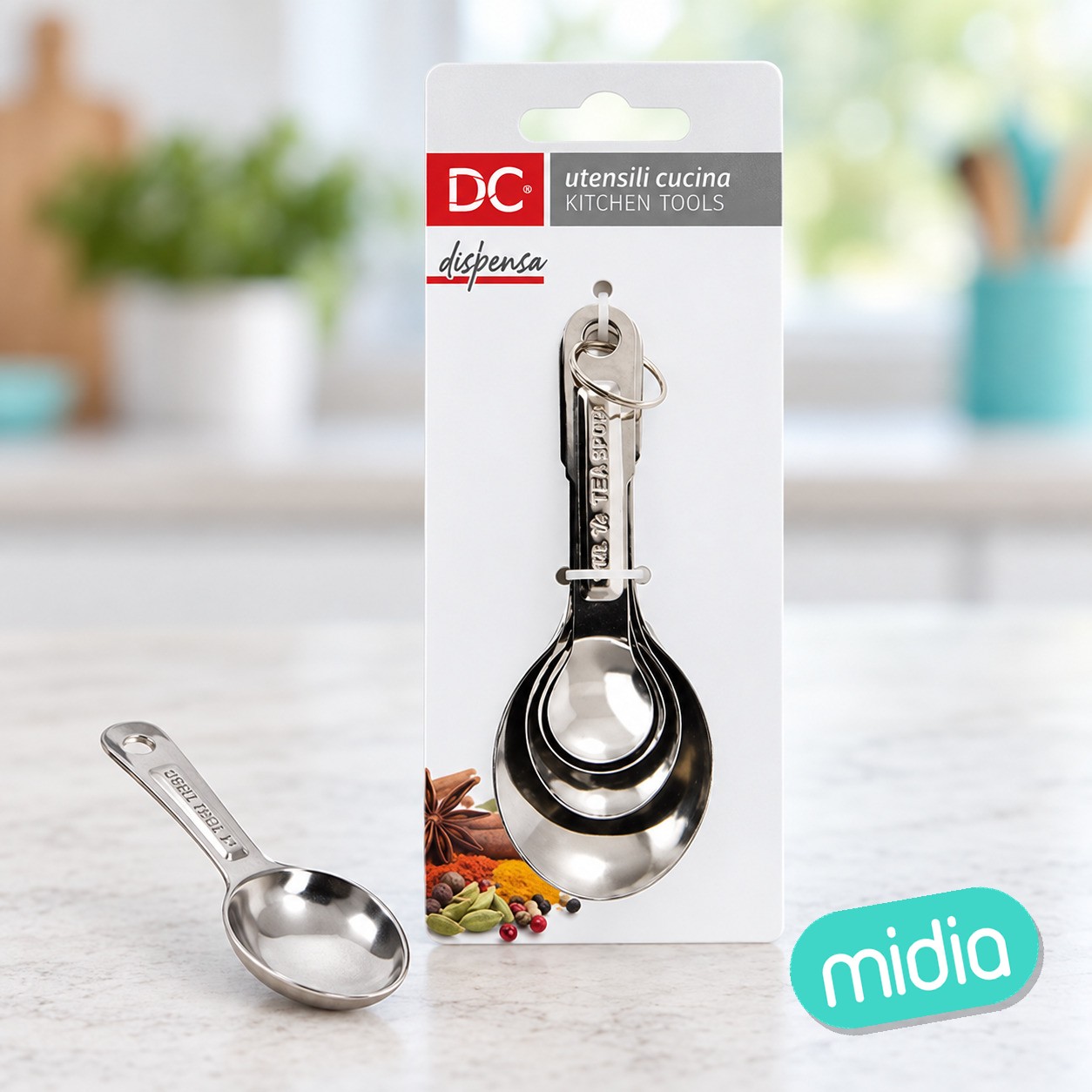 Juego de cucharas medidoras 1-2-5-15ml 4pz