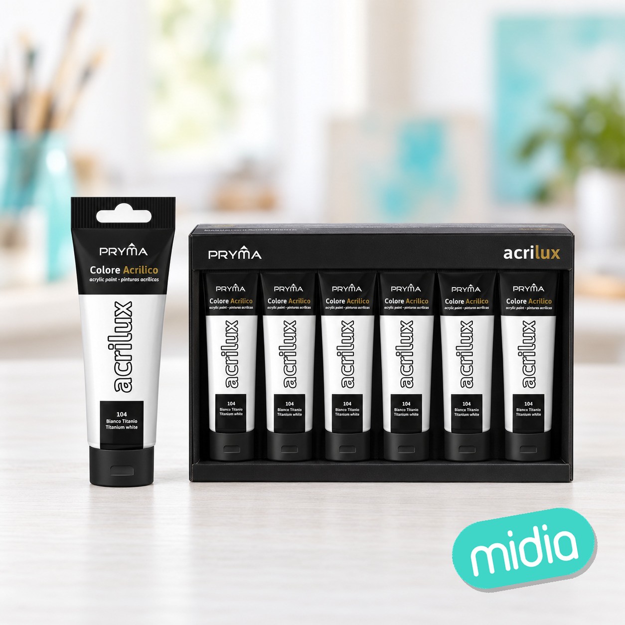 Pintura acrilica 75ml n.104 blanco titanio