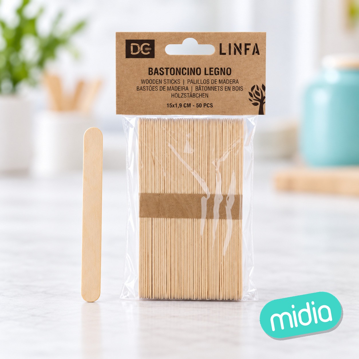 Dc casa palillos madera 15x1.9cm 50pz